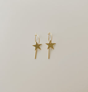 Star mini hoop earring