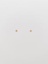 14K Solid Gold CZ bezel (Small) stud earrings