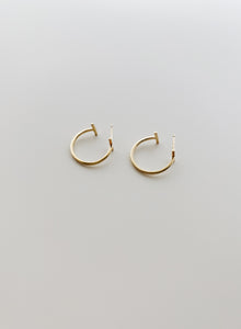 Gold T bar earrings