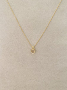 Dual ring CZ necklace