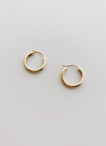 Gold minimal hoop earrings - S925 Sterling Silver