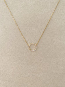 Stunning ring gold/silver necklace
