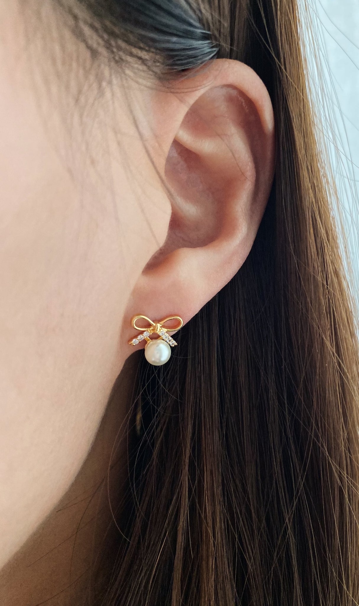 Pearl Ribbon Earring – ONNI JEWELS