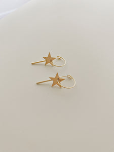 Star mini hoop earring