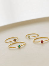 Color stone gold ring set(4)
