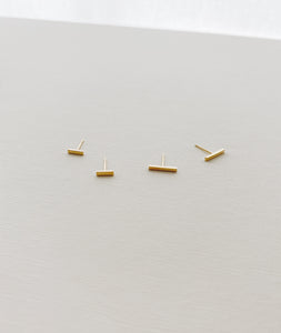 10K Solid Gold bar (Long) earring studs (sold individually)